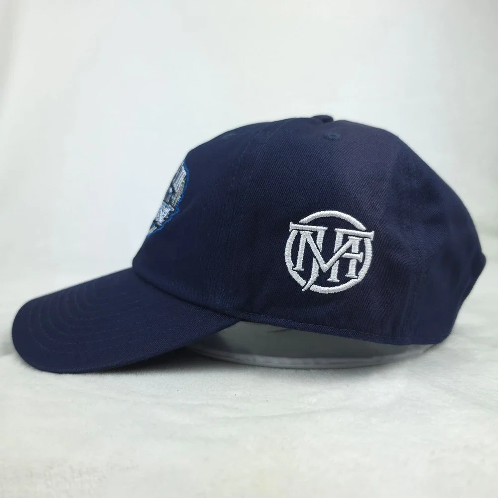 MJ Fresh Gang Mitchell & Ness Dad Hat Cap Embroidery Logo Side Logo Navy New